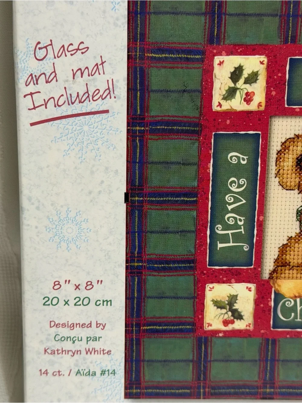 Dimensions Daydreams Counted Cross Stitch Craft Kit 73081 Santa Bear 8x8” NEW